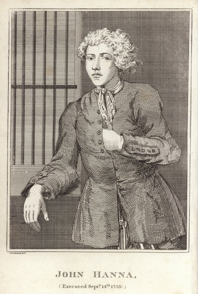 John Hanna, exécuté le 14 septembre 1739 - English School