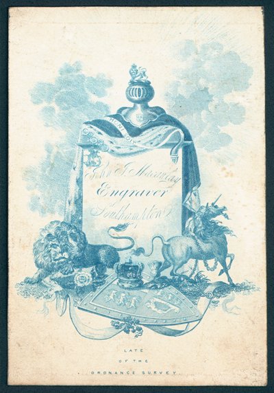 Carte de visite de John J Macaulay, graveur - English School