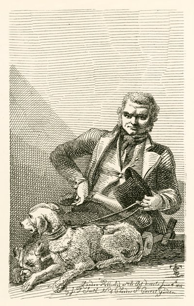 John MacNally, du comté de Tyrone, avec ses deux chiens Boxer et Rover - English School