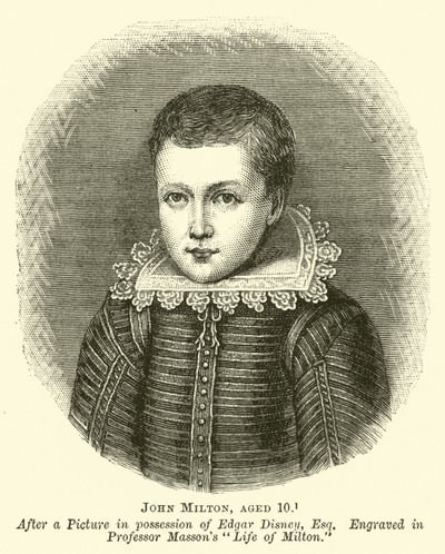 John Milton, âgé de 10 ans - English School