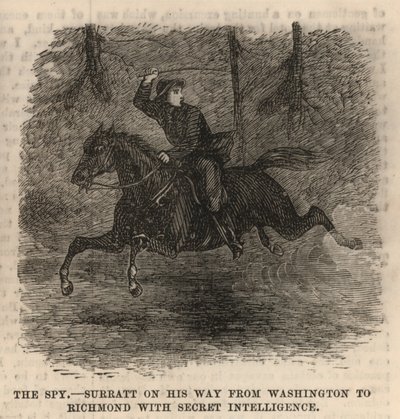 John Surratt en route de Washington à Richmond avec des renseignements secrets - English School