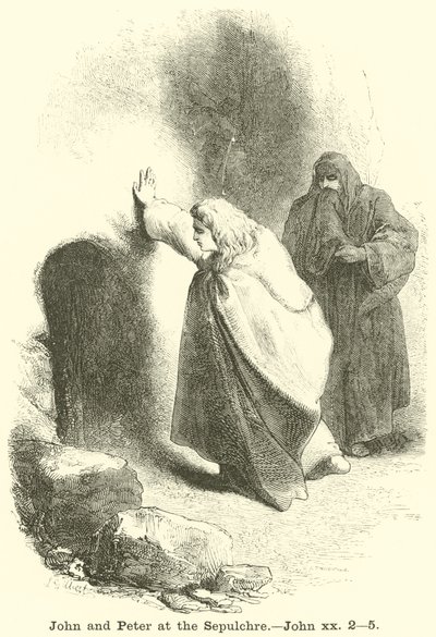 Jean et Pierre au sépulcre, Jean, xx, 2, 5 - English School