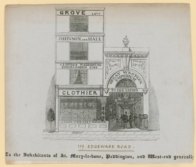 Johnson et Hall, tailleurs, 119 Edgware Road - English School