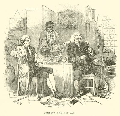 Johnson et son chat (gravure) - English School