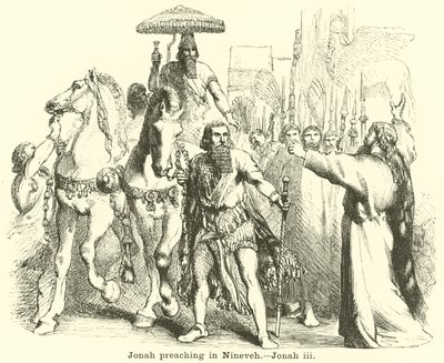 Jonas prêchant à Ninive, Jonas, iii - English School