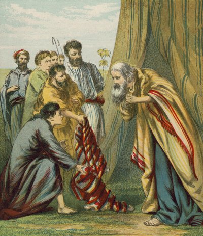 Joseph reçoit le manteau de plusieurs couleurs de son père - English School