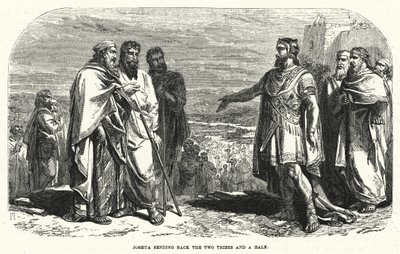 Josué renvoyant les deux tribus et demie (gravure) - English School