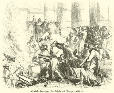 Josias détruit les idoles, 2 Rois, xxiii, 4 - English School