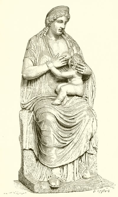 Junon allaitant Hercule (Statue au Vatican) - English School