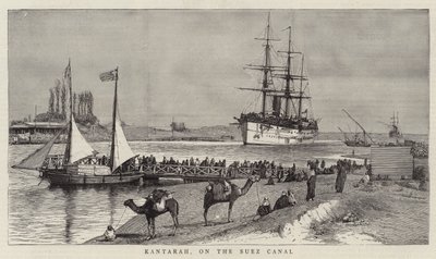 Kantarah, sur le canal de Suez (gravure) - English School