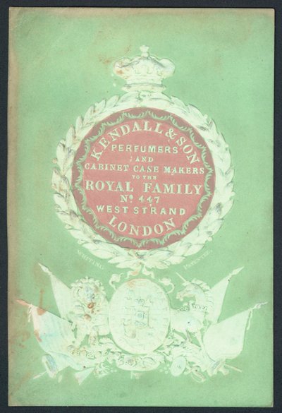 Kendall & Son, parfumeurs et fabricants de boîtiers, carte de visite - English School
