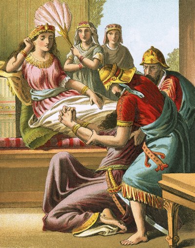 Le roi Assuérus fait saisir et pendre Haman - English School