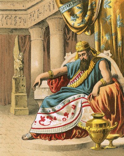 Le roi Darius troublé par Daniel - English School