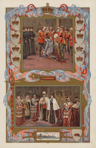 Les premiers actes du roi Édouard VII en tant que souverain en 1901 - English School