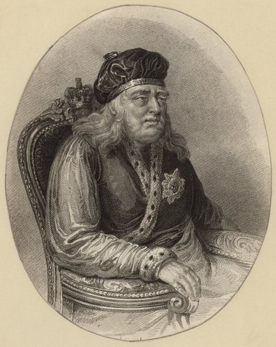 Le roi George III en vieil homme - English School