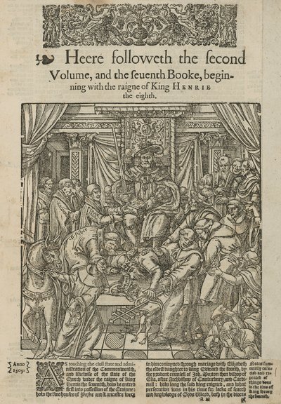 Le roi Henri VIII piétinant le pape - English School