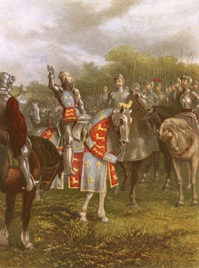 Le roi Henri V à Azincourt - English School