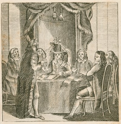 Le roi Jacques II recevant des informations sur l