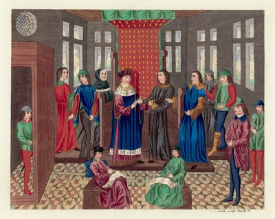 Le roi Richard II abdique sa couronne et son état - English School