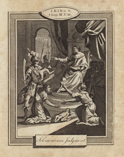Le jugement sage du roi Salomon - English School