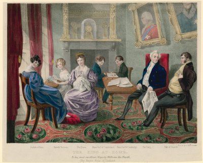 Le Roi Guillaume IV chez lui avec sa famille - English School