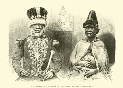 Roi William, ou roi Denis du Gabon, et sa principale épouse - English School