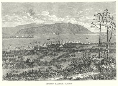 Port de Kingston, Jamaïque (gravure) - English School