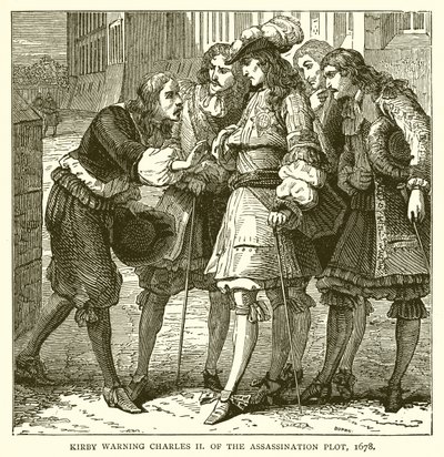 Kirby avertissant Charles II du complot d