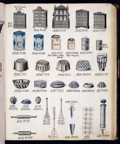 Rangements de cuisine et ustensiles d