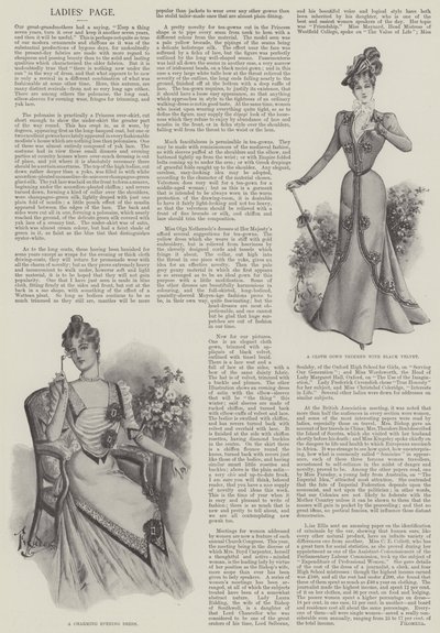 Page des dames (lithographie) - English School
