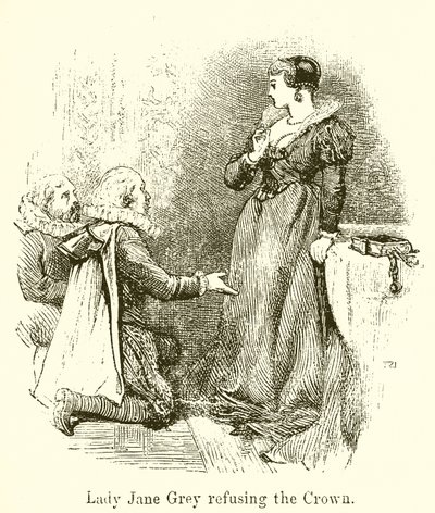 Lady Jane Grey refusant la couronne - English School
