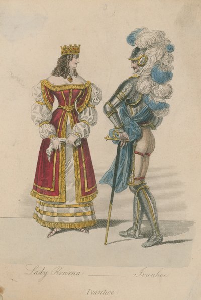 Lady Rowena et Ivanhoe - English School