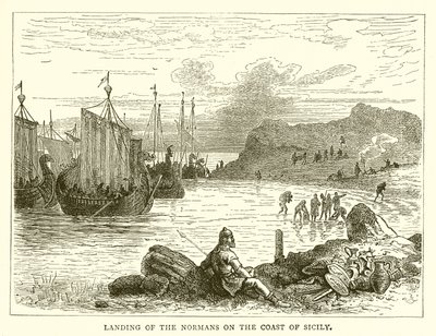 Débarquement des Normands sur la côte de Sicile - English School
