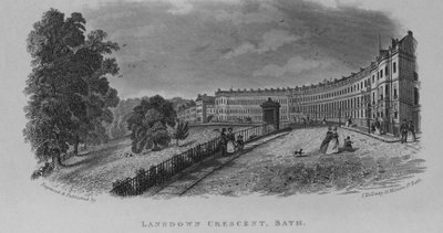 Lansdown Crescent, Bath (gravure) - English School