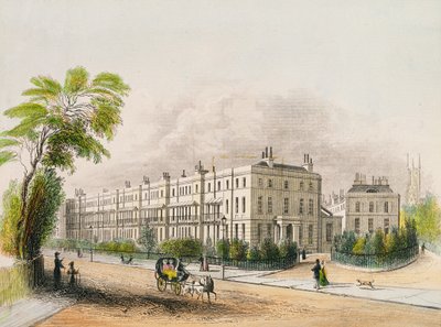 Lansdown Place, Cheltenham, gravé par lithographie par M.D. Eichbaum, vers 1845 - English School