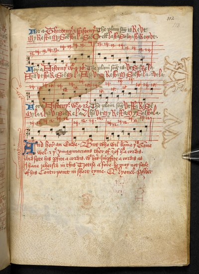 Un volume écrit sur vélin au XVe siècle, contenant des traités anciens et très intéressants sur la musique par différents auteurs - English School