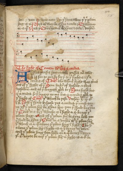 Volume écrit sur vélin au XVe siècle, contenant des traités anciens et très intéressants sur la musique par différents auteurs - English School