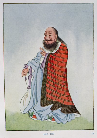 Lao-Tseu (vers 604-531 av. J.-C.), illustration tirée de Mythes et légendes de Chine, par Edward T.C. Werner, publié par George G. Harrap  Co. - English School