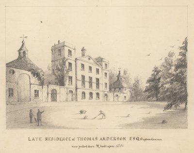 Dernière résidence de Thomas Anderson, Clapham Common, Surrey - English School