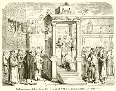 Latimer prêchant devant Édouard VI - English School