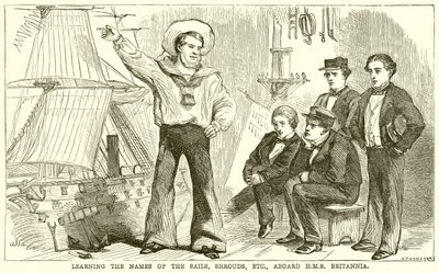 Apprendre les Noms des Voiles, Haubans, etc., à Bord du H. M. S. Britannia - English School