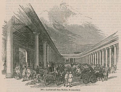 Marché du cuir et des peaux, Bermondsey, Londres - English School