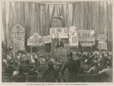 Conférence aux ouvriers sur la ferronnerie ornementale au musée de South Kensington - English School