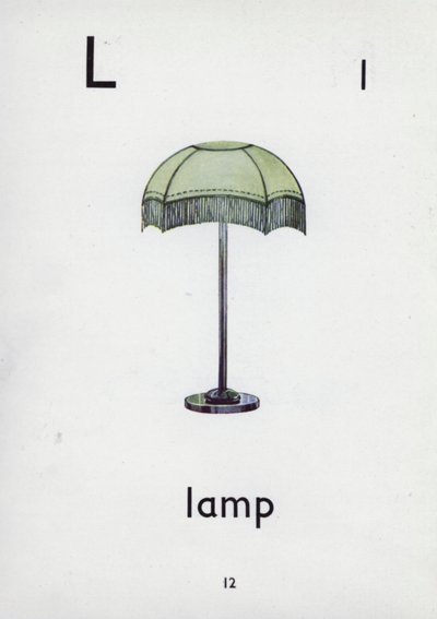 Lettre L, lampe - English School
