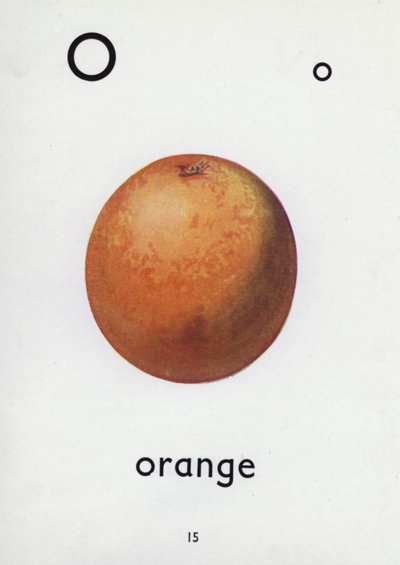 Lettre O, orange - English School