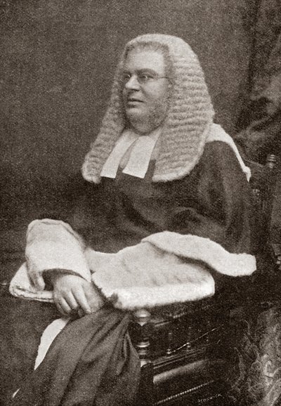 Lewis William Cave 1832-1897. Juge britannique. De The Strand Magazine, publié en 1896 - English School