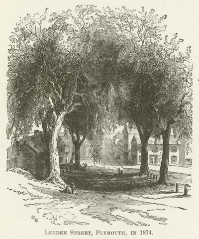 Rue Leyden, Plymouth, en 1874 - English School