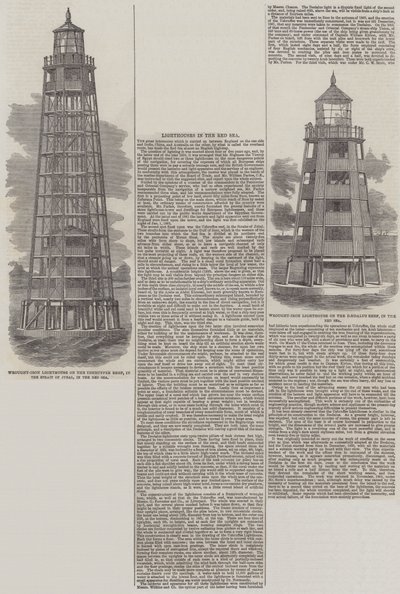 Phares en mer Rouge (gravure) - English School