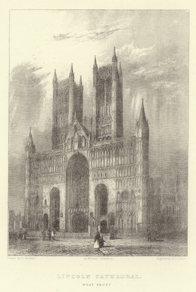 Cathédrale de Lincoln, façade ouest - English School