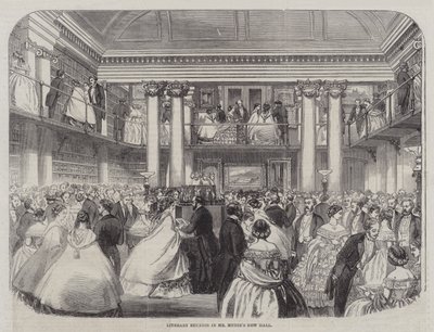 Réunion littéraire dans la nouvelle salle de M. Mudie - English School